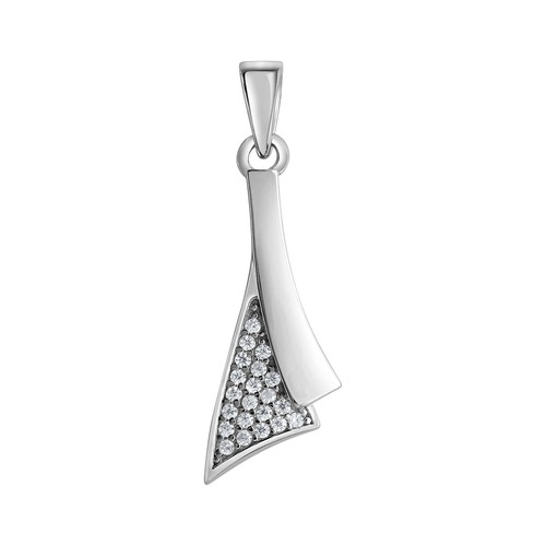 Pendentif lettre I & oxyde de zirconium
