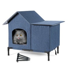 COZlPETA0 Outdoor Cat Houses Weatherproof Shelter for Outdoor Feral Cats and ...