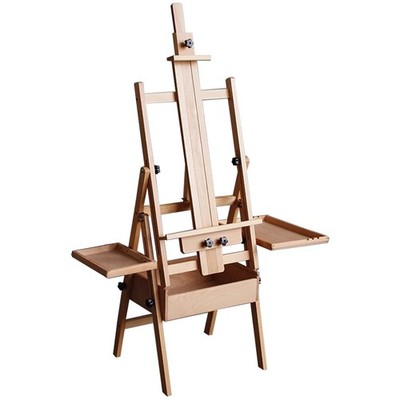 Beech Multifunctional Easel Dual-Purpose Foldable Flat Easel Oil Painting Stand