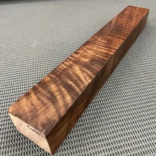 CW407 Curly Claro Walnut Billet Block Carving Knife Handle Game Call 18.75"