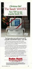 1988 RadioShack The Technology Store Tandy 1000 HX Christmas Vtg Print Ad/Poster