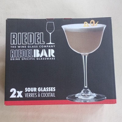 Riedel Bar Sour Clear Crystal Cocktail Glass 2pc Set made in Germany 6417/06