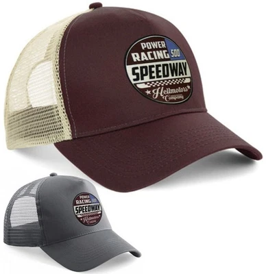 Hellmotors Speedway Power Racing Trucker Cap V8 Old School Biker Basecap US Car - Bild 1 von 3