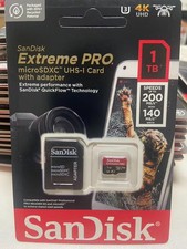 SanDisk Extreme PRO 1TB MICRO SD MICROSDXC CLASS 10 V30 A2 UHS-IU3 MEMORY CARD