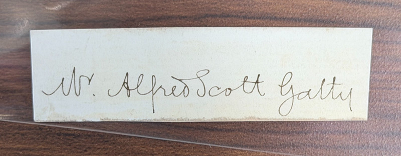 Clip signature Sir Alfred Scott-Gatty (1847-1918) Officer of arms and composer