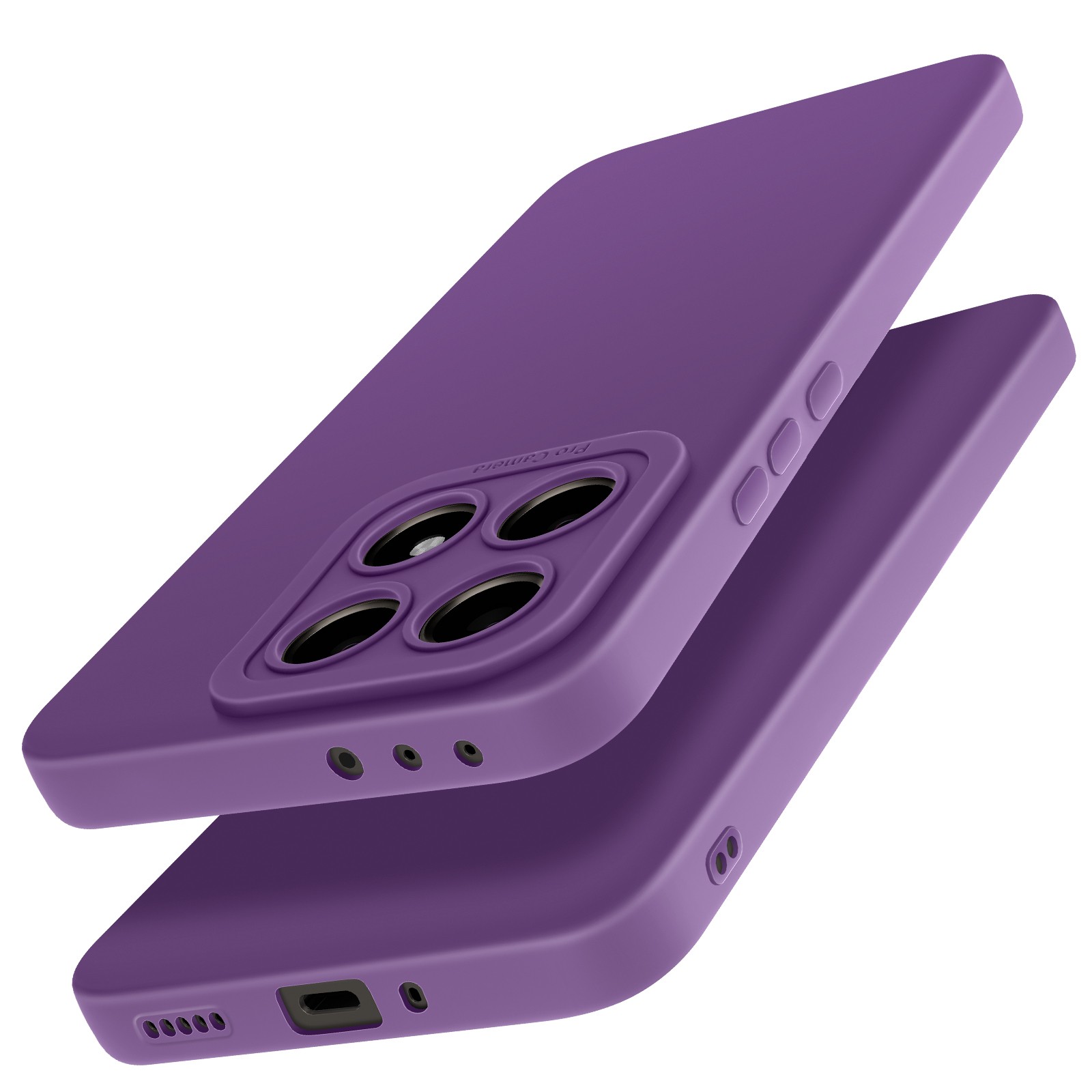 Coque Xiaomi 14T silicone mat antichoc violet à objectif protégé - 2