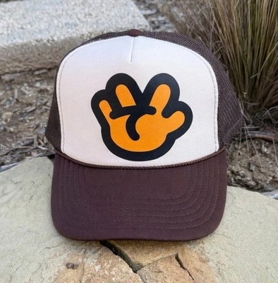 Bape N*E*R*D Pharrell  Let s Get Bl*wn  Trucker Hat Nerd Brown & Cream