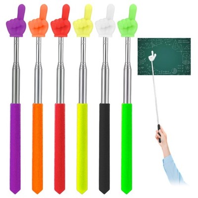 6 Pcs Retractable Colorful Finger Pointer Stick Mini Classroom Teacher Tool