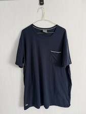 Lacoste Men's Blue Lounge Sleepwear Logo Crewneck Pajama T-Shirt Size XL