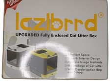 Upgraded Fully Enclosed Cat Litter Box with Lid, Covered Cat Box Enclosure