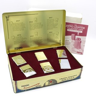 Zippo 60th Anniversary 1932 1992 Collector's Edition Lighters Lot of 6 #X1026