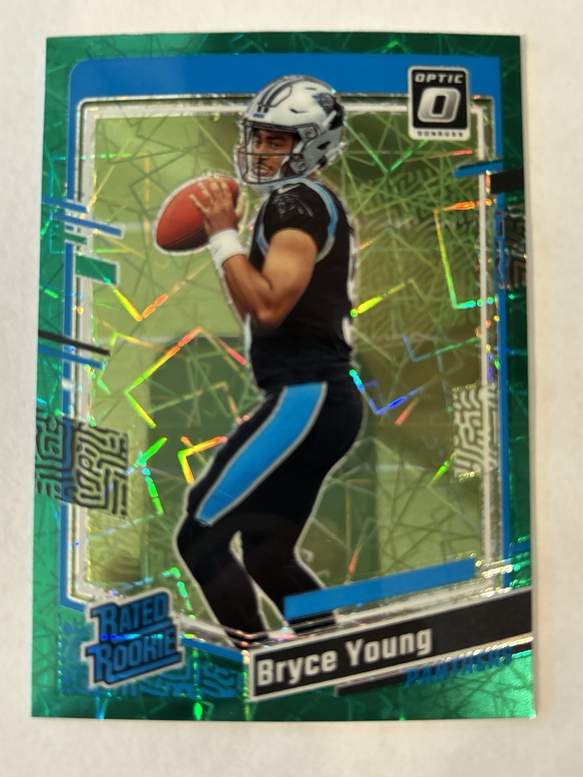 2023 Panini Donruss Optic - Rated Rookie Bryce Young #213 Green Velocity RC