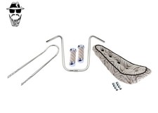 ORIGINAL LOWRIDER U Handlebar Sissy Bar Velour 5-Button Silver Banana Seat/Grips