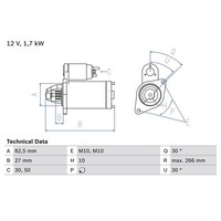 Bosch 0 986 013 150 Starter