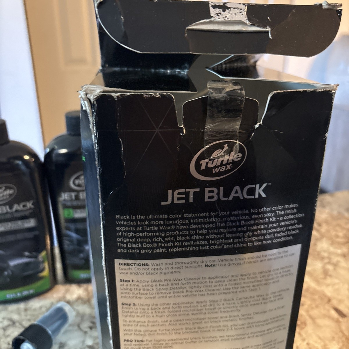Turtle Wax Jet Black Box Finish Kit Premium Effective Shine 12 Oz