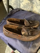 G.H. Bass Co. Men s Genuine Leather Tassel Loafer Size 8 M. Made In USA Brown