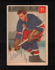 1954-55 WALLY HERGESHEIMER #71 Parkhurst NY Rangers Star Vintage NHL Hockey Card