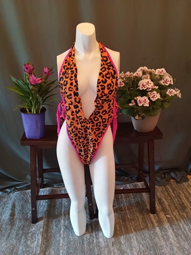 Leopard Print 1 Piece Bathing Suit
