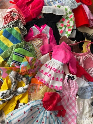 Large Group Of 1960's -70's Vintage Barbie Clothing And Accessories