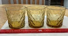 VTG Anchor Hocking Fire King Gemstone Kimberly Amber Gold Glasses, 3