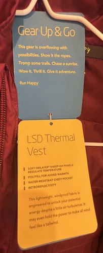 Brooks LSD Thermal Running Vest Heather Root Lightweight Men’s Size M (Unisex) - Picture 7 of 7