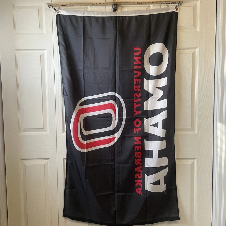 Nebraska Omaha Mavericks Spartans Bandera Bandera 3'X5' Universidad NCAA Summit Leagu Foto 3 de 4