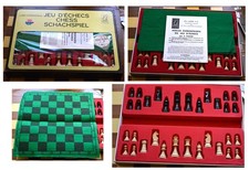 Jeu d’échecs LARDY en buis – Coffret rouge – Années 1970