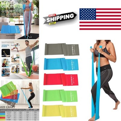 Medium Tension Exercise Bands with 5 Resistance Levels for Men and Women Fitness
