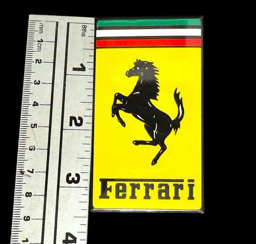 Vintage Ferrari Pinback Button Pin Large Rectangular - Picture 4 of 5
