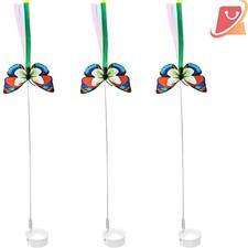 Cat Toys Pack of 3 Butterfly Replacements Interchangeable Play Feather