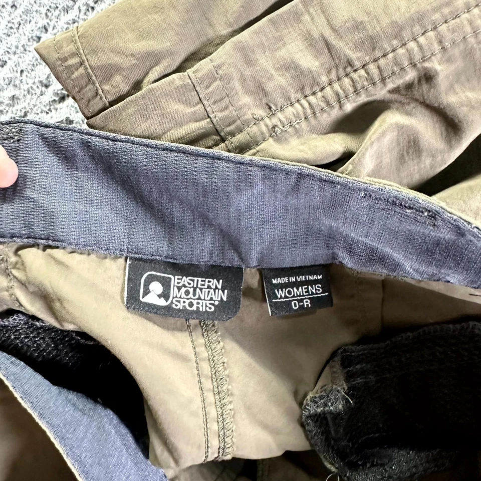 Eastern Mountain Sports Pant Womens 0 Brown Nylon Windbreaker 2 in 1 Convertible - Image 3 of 4