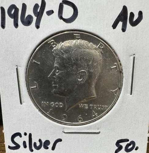 1964-D Kennedy Half Dollar Brilliant 90% Silver Uncirculated Proof-Like Fields
