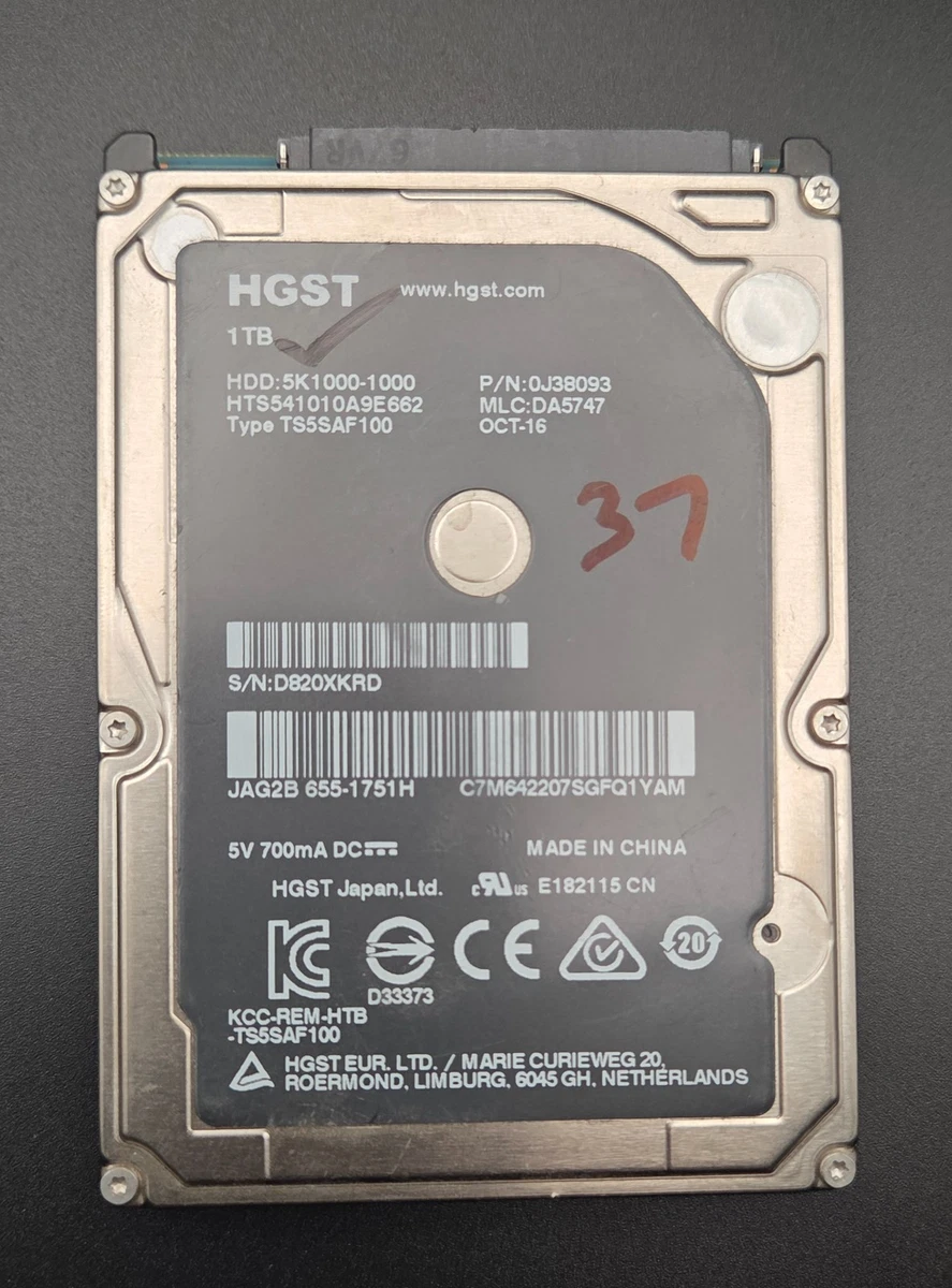 HGST Internal 1 TB 5400 RPM Rotation Speed Hard Disk Drives for