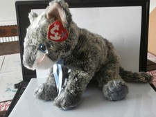 TY Beanie Buddies / Buddy Frisco the Grey Cat Rare  Retired  MWMT
