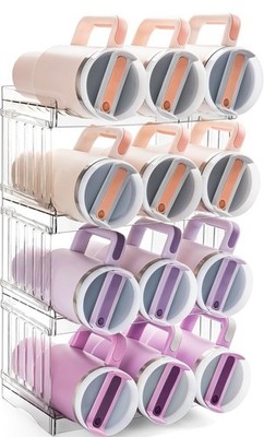 Water Bottle Organizer for Stanley 40 Oz Tumbler with Handle, Patented Pantry...