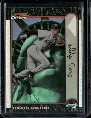 1999 Bowman Chrome #251 Craig Biggio International Refractor #/100