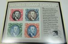 Three Mint U.S. Stamp Souvenir Sheets from 1989 and 1994 (See below)