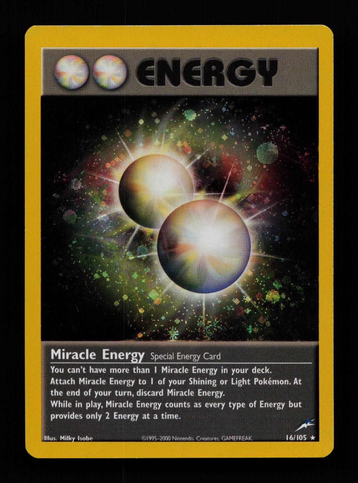 Miracle Energy 16/105 Unlimited Holo Rare Neo Destiny Pokemon Cards