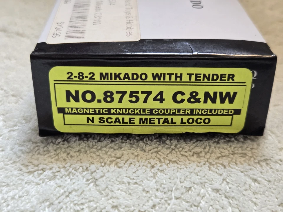 Model Power # 87574 C&NW N Scale Metal USRA 2-8-2  MIKADO W/ Tender, New Unused - Image 2 of 4