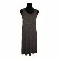 Madewell Striped Scoopneck Sleeveless Knit Dress Size M Casual Black Tan White