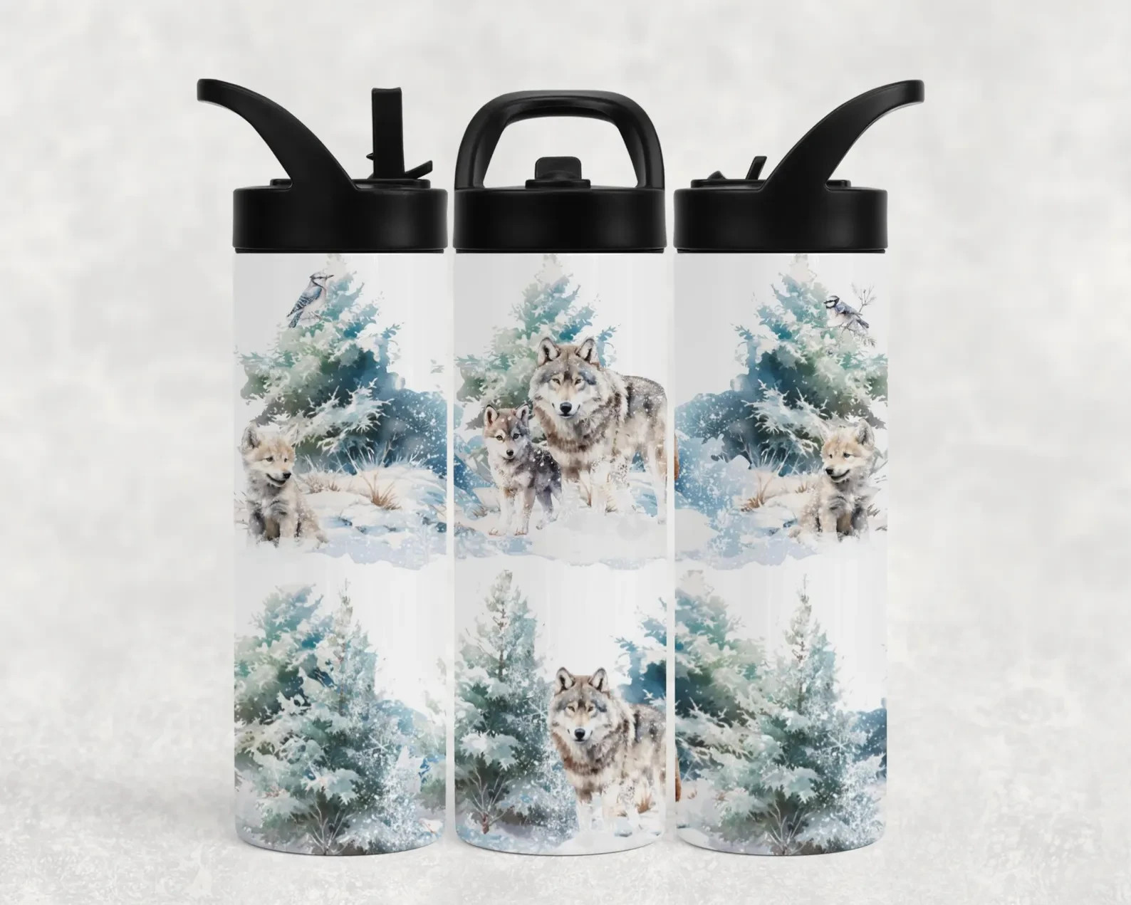 Winter Wolf 16 Or 20 Oz Flip Spout Water Bottle