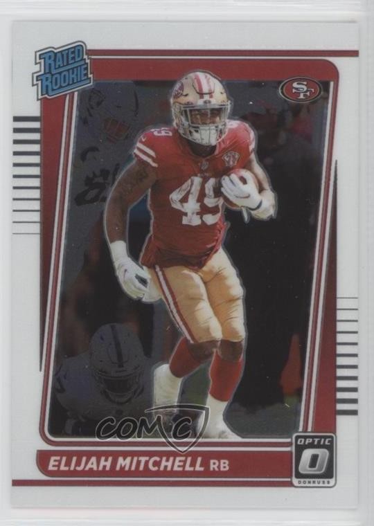 2021 Panini Donruss Optic Rated Rookie Elijah Mitchell #291 1l3j