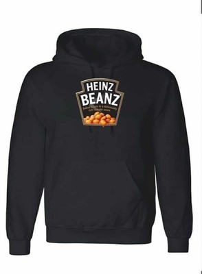 HEINZ BEANZ NEW Hoodie sizes S M L XL XXL colour Black Grey
