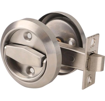 304SUS Round Recessed Door Lock Hidden Recessed Cup Door Handle Silver