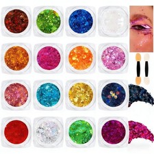 16 Color Chunky Holographic Glitter Gel Set for Face and Body Makeup