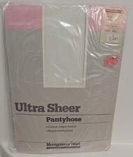 Vintage Montgomery Ward Ultra Sheer Sandalfoot Pantyhose Size: Tall