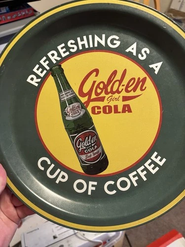 Vintage Style Golden Girl Cola Tin Serving Tray – “Refreshing as a Cup of A5