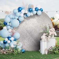 7.2ft Gold Sequin Round Glitter Circle Backdrop for Birthday Wedding Party