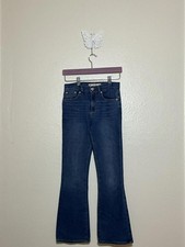 Levi  s Girls Size 12 Dark Wash High Rise Flare Jeans - Stretch Denim