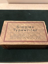 Antique Simplex Model A Typewriter With Antique Favorite Self Inking Stamp Pad thumbnail